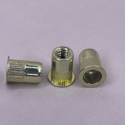 1/4-20 Steel Rivet Nut, Standard Head, Open-End First Grip, ALC-420-165