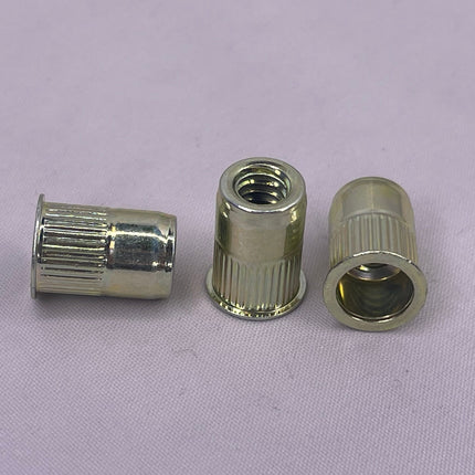 1/4-20 Steel Rivet Nut, Reduced Head, Open-End, First Grip, AKC-420-165