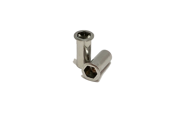 1/4-20 302 SS Rivet Nut, Semi-Hex Body, Closed-End, First Grip, AHSS-420-165-CE