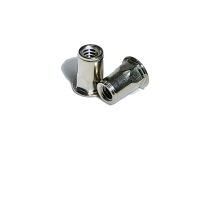 1/4-20 302 SS Rivet Nut, Semi-Hex Body, First Grip