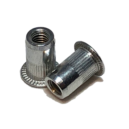10-24 Aluminum Rivet Nut, Standard Head, First Grip, ALA-1024-130