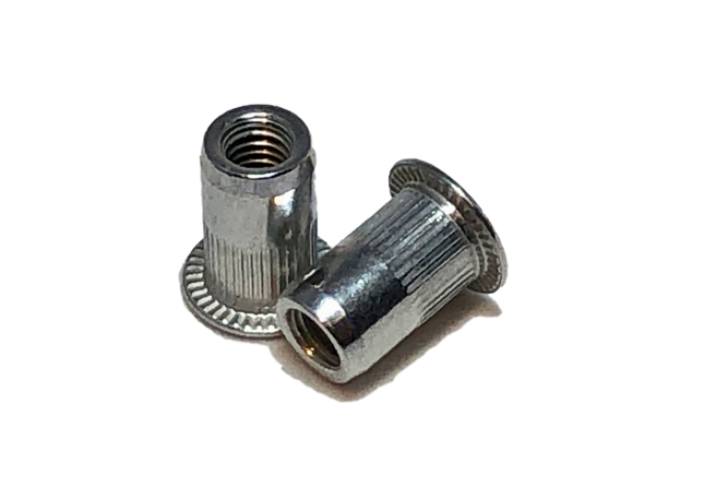 10-24 Aluminum Rivet Nut, Standard Head, First Grip, ALA-1024-130