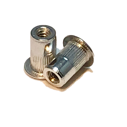 8-32 Aluminum Rivet Nut, Standard Head, First Grip. ALA-832-80.