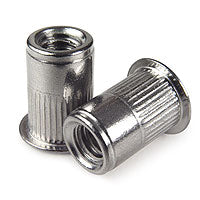 1/4-20 302 SS Rivet Nut, Standard Head, First Grip