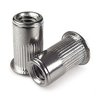 1/4-20 302 SS Rivet Nut, Standard Head, First Grip