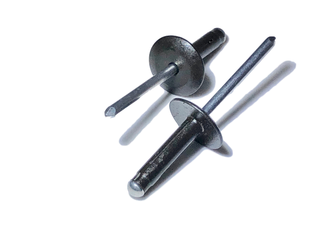 3/16" Diameter Aluminum Trifold Rivet, Large Flange Head, ALT-0625-LF