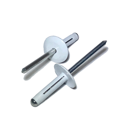 3/16" Diameter Aluminum Trifold Rivet, Large Flange Head, ALT-0625-LF