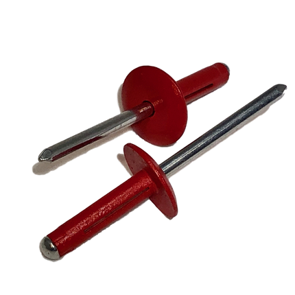 3/16" Diameter Aluminum Trifold Rivet, Large Flange Head, ALT-0625-LF