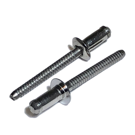 3/16" Diameter Stainless Steel Rivet, Dome Head, First Grip.