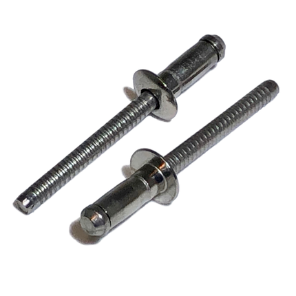 3/16" Diameter Stainless Steel Rivet, Dome Head, Second Grip. R61-00614.
