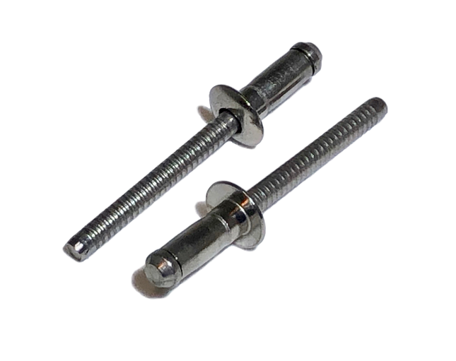 3/16" Diameter Stainless Steel Rivet, Dome Head, Second Grip. R61-00614.